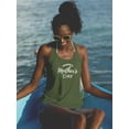 thumbnail image 2 of Mothers Day White Brush Racerback Tank Women -Image by Shutterstock, Female x-Small, 2 of 4