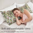 thumbnail image 5 of Sage Green Botanical Body Pillow Covers 20"x60", Spring Floral Summer Botanical Vintage Soft Brushed Microfiber Breathable Throw Pillow Covers, Pillowcase with Zipper for Couch Sofa Bedroom, 5 of 9