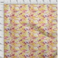 thumbnail image 4 of oneOone Cotton Poplin Yellow Fabric Leaves Diy Clothing Quilting Fabric Print Fabric By Yard 42 Inch Wide, 4 of 6
