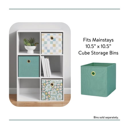 MAINSTAYS 6 CUBE STORAGE ORGANIZER, WHITE
