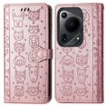 thumbnail image 3 of Funda Cartera FOXDOCK para Huawei Pura 70 Ultra , Flip PU con Relieve de Gatos y Perros, Tarjetero y Soporte, 3 of 6