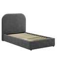 thumbnail image 3 of Platform Bed Frame, Twin Size, Grey Gray, Fabric, Bedroom, Modern Contemporary HB36798, 3 of 9
