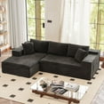thumbnail image 3 of Homall 109" L-Shape Modular Sectional Sofa Couches Cloud Memory Foam Sofa Deep Seat Upholstered Couches with Oversized Chaise for Living Room,Black, 3 of 8