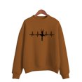 thumbnail image 3 of Sudadera con estampado de bailarina y latidos del corazón para mujer, jersey de punto con cuello redondo coreano, ropa de mujer de color caramelo para otoño e invierno, 3 of 5