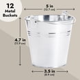 thumbnail image 4 of Cubos de metal galvanizados Juvale con asas, paquete de 12 cm, 4 of 9