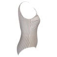 thumbnail image 3 of Traje de Baño Ocean Pacific para Mujer Completo, Cuello Redondo, Estampado a Rayas Azul Talla CH, 3 of 4