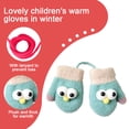 thumbnail image 3 of Toddler Kids Mittens with String， Winter Warm Stretch Full Finger Gloves, 3 of 5