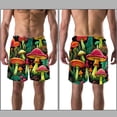 thumbnail image 3 of luoweisi Men's Beach Shorts Quick Dry Swim Trunks with Mesh Lining Mushroom L, 3 of 5