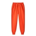 thumbnail image 2 of ZyeKqe Women's Plus Size Fleece Lined Sweatpants Lightweight Drawstring High Waisted Cinch Bottom Joggers Casual Winter Fall Pants with Pockets, 2 of 3