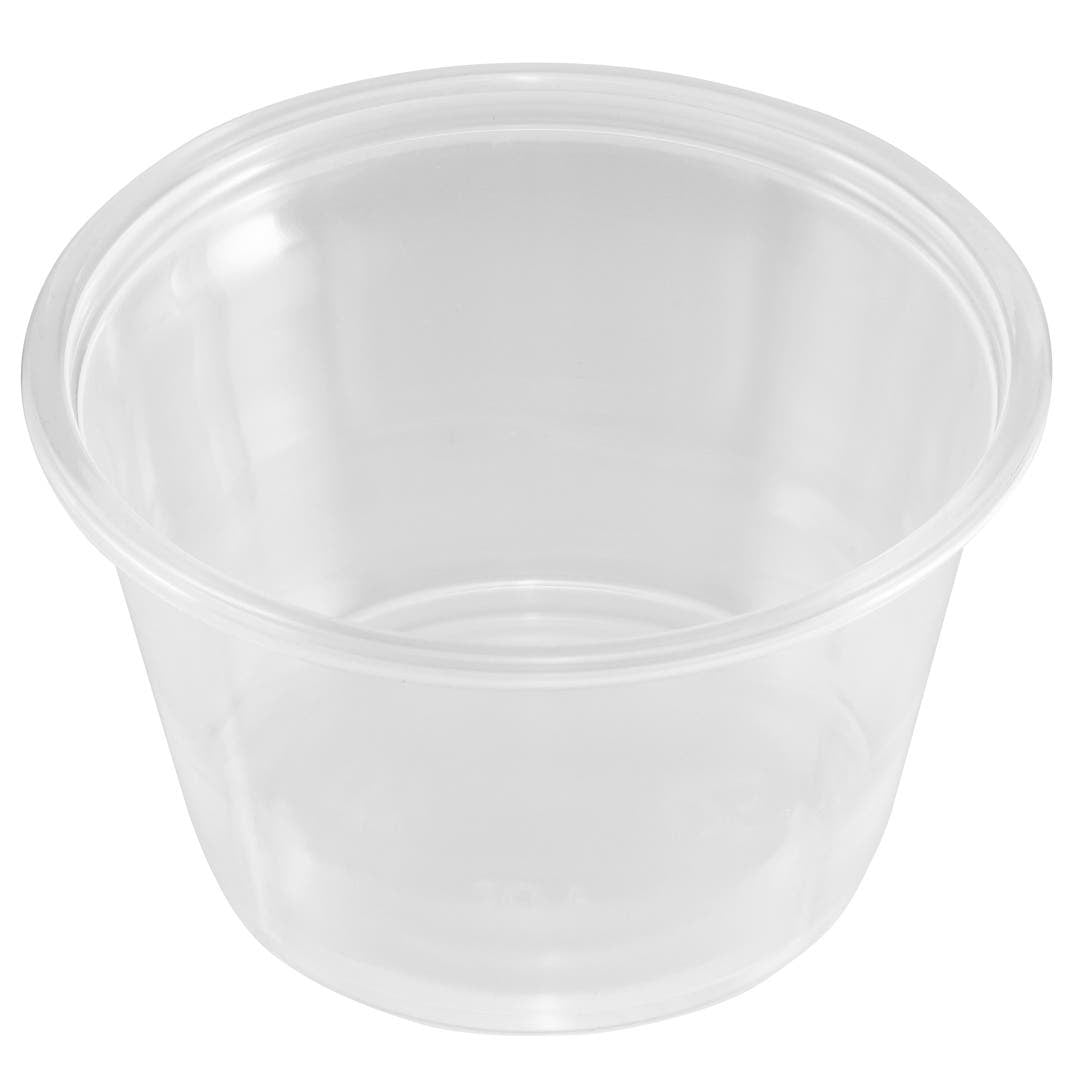 RW Base 1 oz Round Clear Plastic Candy and Snack Jar - with