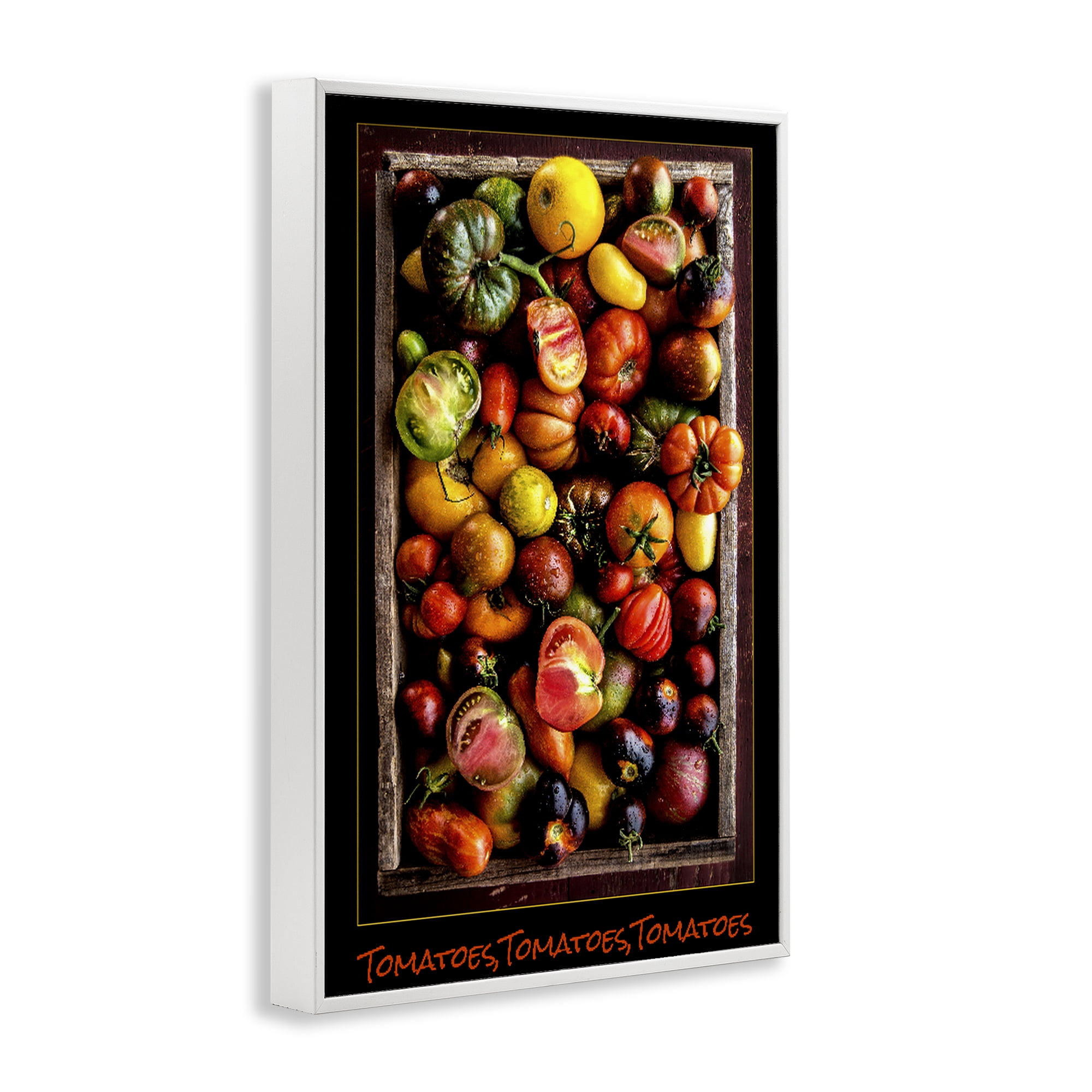 Stupell Industries Ripe & Bountiful Tomato Harvest White Framed Giclee Art, design by Carl Kravats