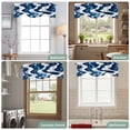 thumbnail image 6 of Tie Up Valances for Windows, Blue Stripe Adjustable Valance Curtains Window Treatment for Living Room, Geometric White Coastal Wave Modern Ocean Rod Pocket Kitchen Curtains & Drapes 54x18 Inch, 6 of 9