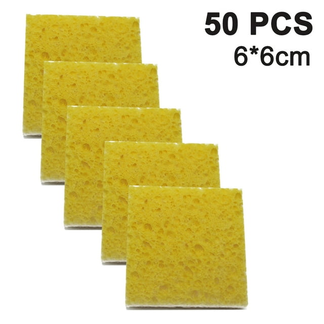 50 piezas de esponjas faciales comprimidas, esponjas faciales de celulosa con contenedor Esponjas faciales reutilizables Cara más grande/gruesa Limpieza profunda y almohadillas de spa exfoliantes