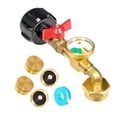 thumbnail image 2 of Propane Refill Adapter with Valve and Gauge, Fill 1 Pound Bottles from 20lb Tank, 90-Degree Elbow Design,Easy to Use,Fits QCC1 / Type1 Propane, 2 of 5
