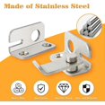 thumbnail image 3 of Flip Latch Gate Latches Slide Bolt Latch Safety Door Lock Catch for Barn Cabinet Pet Cage Garden Bathroom Garage Window Sliding Door,MS4001-LS Stainle, 3 of 4