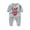 Gray, variant on Lovzfmll Jumpsuit for Toddler Boys Girls, Valentine Love Heart Print Snap Onesie, Long Sleeve Fun Holiday Pajamas, Cozy Loungewear for Party for 3-6 Months