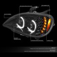 thumbnail image 2 of DNA Motoring  For 04-17 Freightliner Columbia Full LED DRL Dual Projector Headlight Lamps Pair Black, 2 of 12