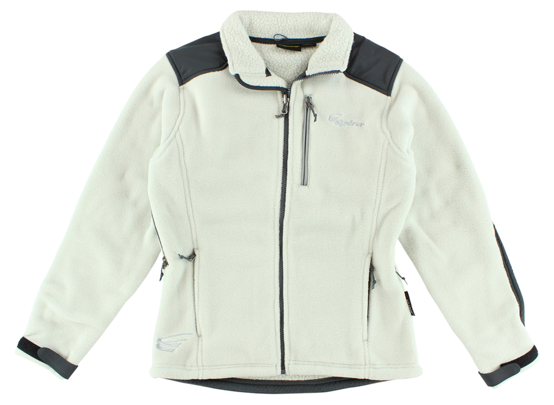 cream colored fleece jacket