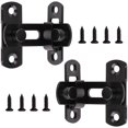 thumbnail image 1 of Pestillo de puerta en ángulo recto 2 piezas pestillo de puerta cerradura de puerta de acero inoxidable hebilla de puerta perno de puerta con tornillo para puertas y ventanas negro esquí esquí Gafas de esquí, 1 of 5
