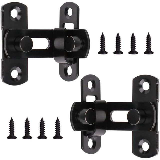 Pestillo de puerta en ángulo recto 2 piezas pestillo de puerta cerradura de puerta de acero inoxidable hebilla de puerta perno de puerta con tornillo para puertas y ventanas negro esquí esquí Gafas de esquí