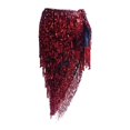 thumbnail image 1 of Pañuelo de cadera para danza del vientre, ropa de baile, disfraz, cinturón de cadera para danza del vientre, falda de lentejuelas para Rojo, 1 of 9
