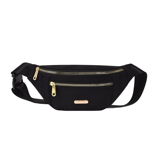 Minnieouse Fashion Women Fanny Pack Waist Pack Adjustable Strap for Traveling Carteras Negro