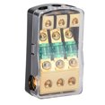 thumbnail image 4 of Caja portafusibles de potencia de Audio, 1 en 3 salidas, 0/4 AWG a 4/8 AWG, con minifusibles de 60A para automóviles y barcos, 4 of 12