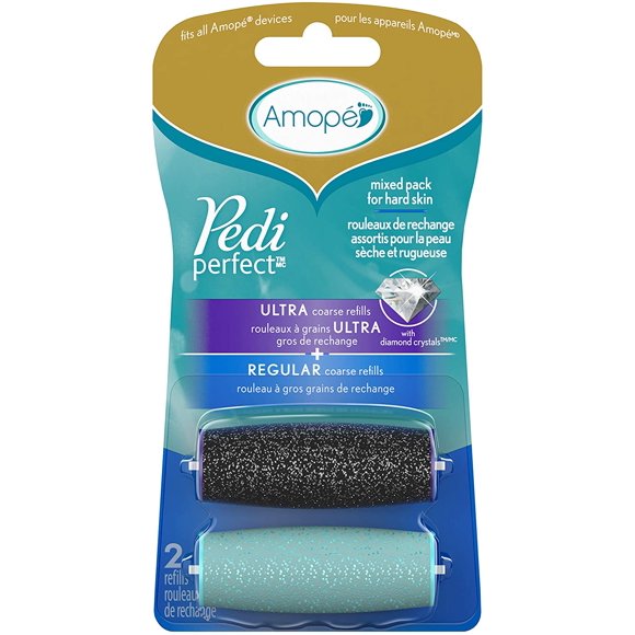 Amopé Pedi Perfect Mixed Pack Roller Heads Ultra Coarse Regular Coarse 2 refills