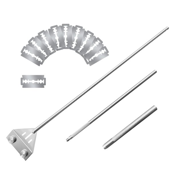 Rascador de algas Kirecoo para acuarios de cristal de 65 cm con 10 cuchillas