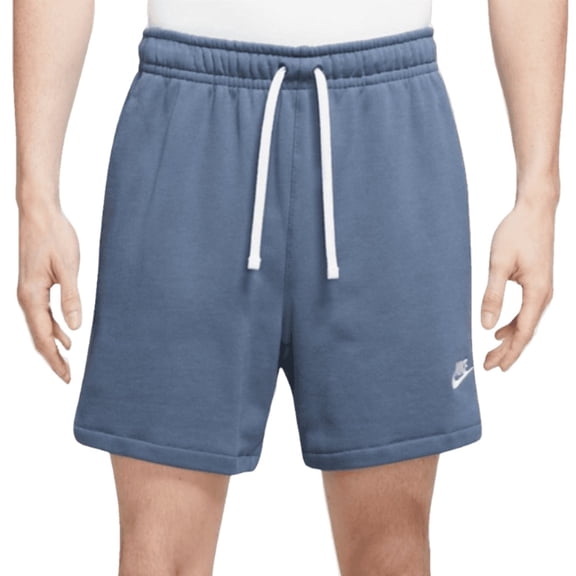 Nike Men's Shorts French Terry Flow Fleece Athletic Drawstring Waist Shorts, Navy, L