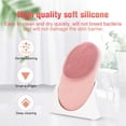 thumbnail image 4 of Limpiador facial de silicona suave resistente al agua con 9 velocidades ajustables y masaje calentado para una limpieza profunda, abrir los poros y promover la introducción de la esencia (rosa), 4 of 5
