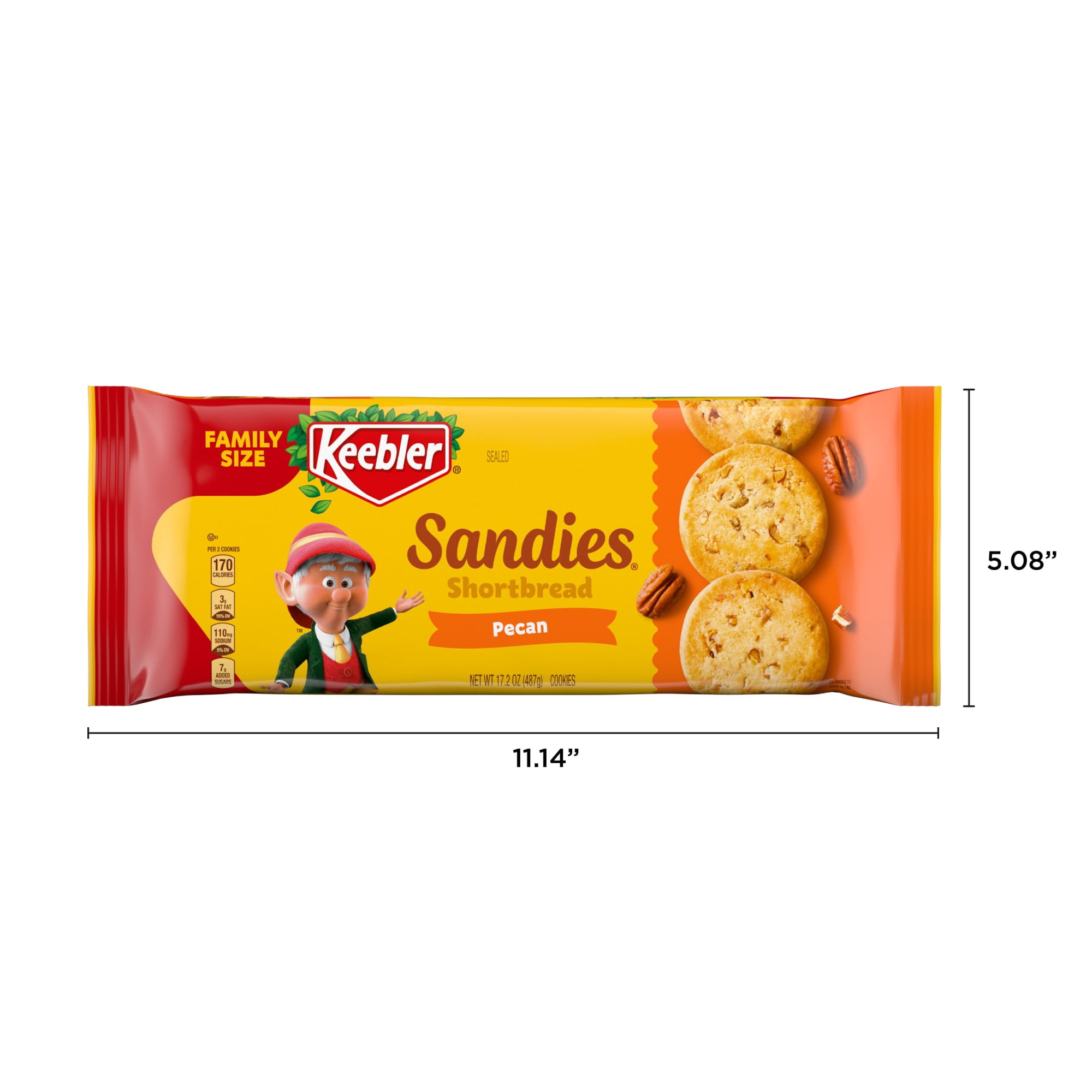 Keebler, Sandies Pecan Cookies, 17.2 oz, Family Size - Walmart.com