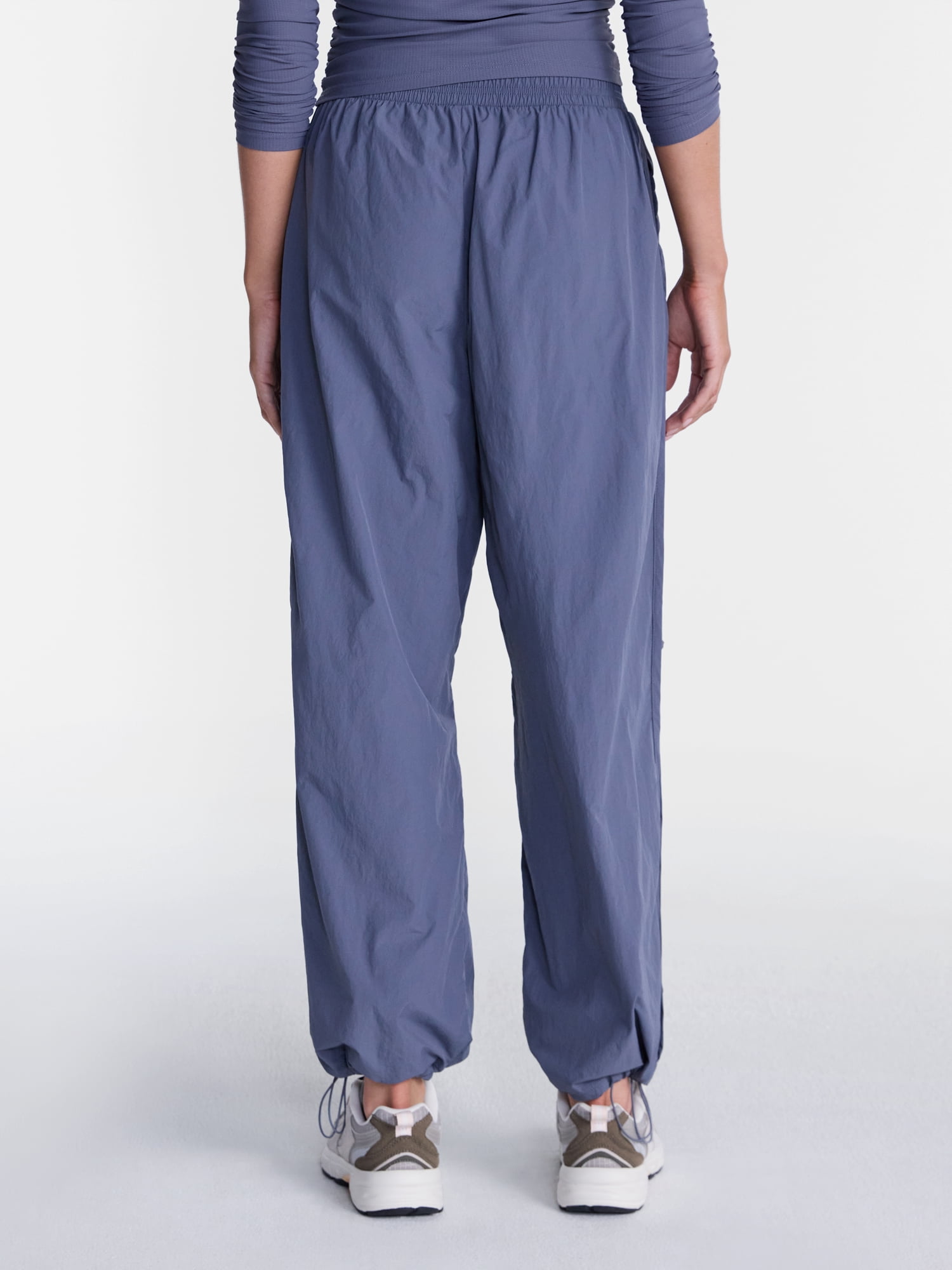 Avia Women's Crinkle Pants with Pleated Knees, 27" Inseam, Sizes XS-XXXL
