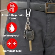 Key Smart 5039907 Clip Stainless Steel Carabiner Key Chain, Silver
