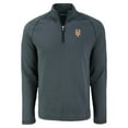 thumbnail image 2 of Men's Cutter & Buck Heather Black New York Mets Peshastin Eco Fleece Recycled Raglan Quarter-Zip Top, 2 of 3