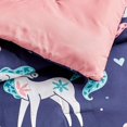 thumbnail image 5 of ESCA Unicorn Blue Reversible Comforter Set with Pillow Shams, Toy Throw Pillow Cushion - Full/Queen Sizes - All Season, 5 of 5
