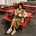thumbnail image 6 of LUCKY STEP Classic Platform Sneakers Fashion Retro Casual Shoes,Leopard/Beige,Womens, 6 of 7