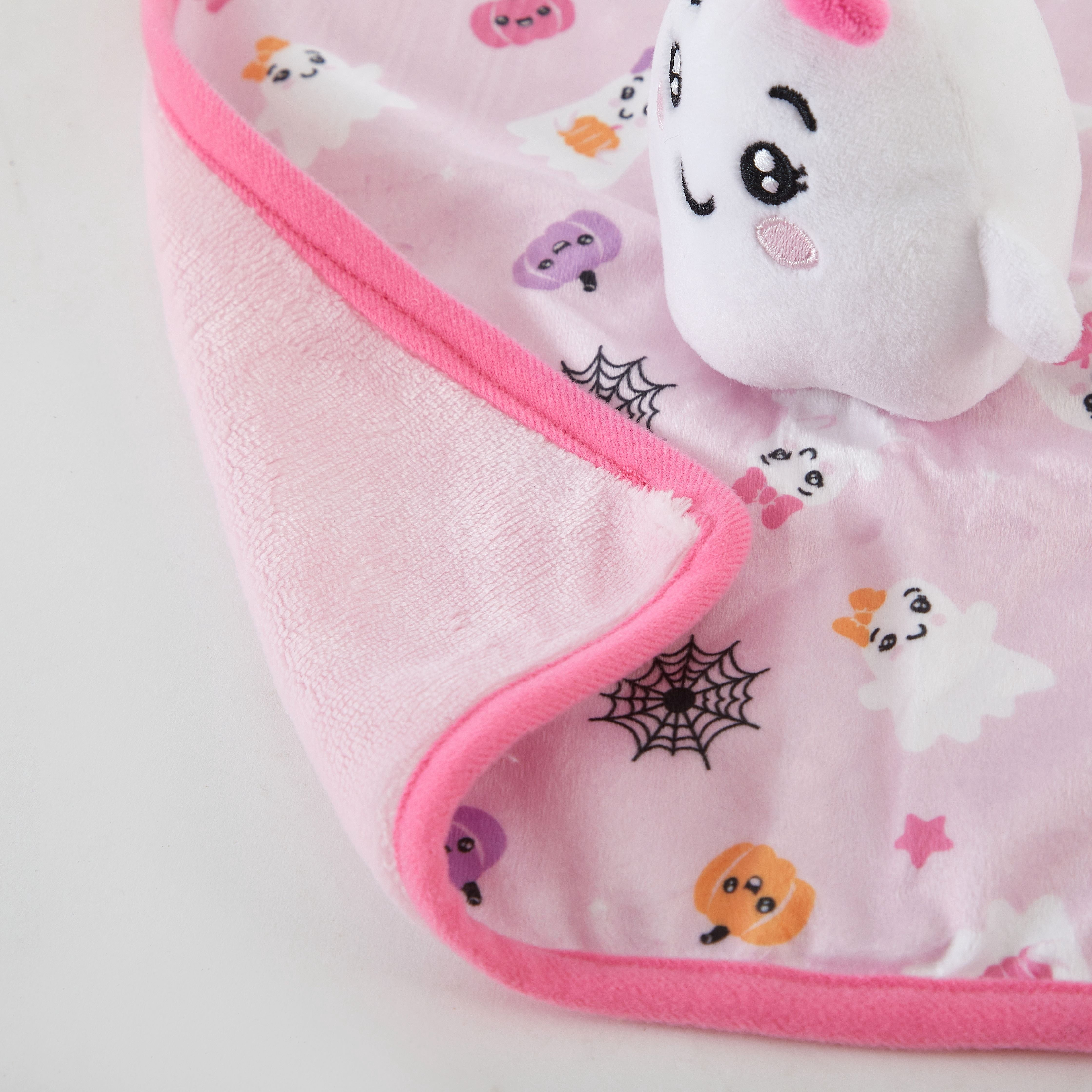 Parent's Choice Ghost Lovey Baby Security Blanket, 12" x 12", Pink