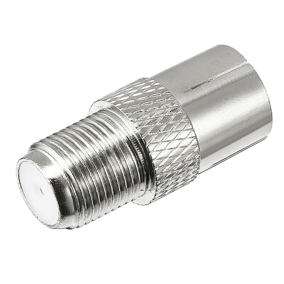 Silver Tone BSP F Female to PAL Female Jack RF Coaxial Adapter Connector
