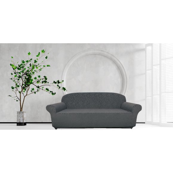 (75x110") Canapé Stretch Gris-Garni