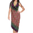 thumbnail image 2 of HAPPY BAY Women's Multi Wear Sarong Swimsuit Beach Wrap One Size Pink-F603, 2 of 2