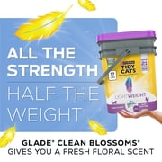 Purina Tidy Cats LightWeight Clumping Cat Litter, Glade Clean Blossoms Scent, 17 lb Pail