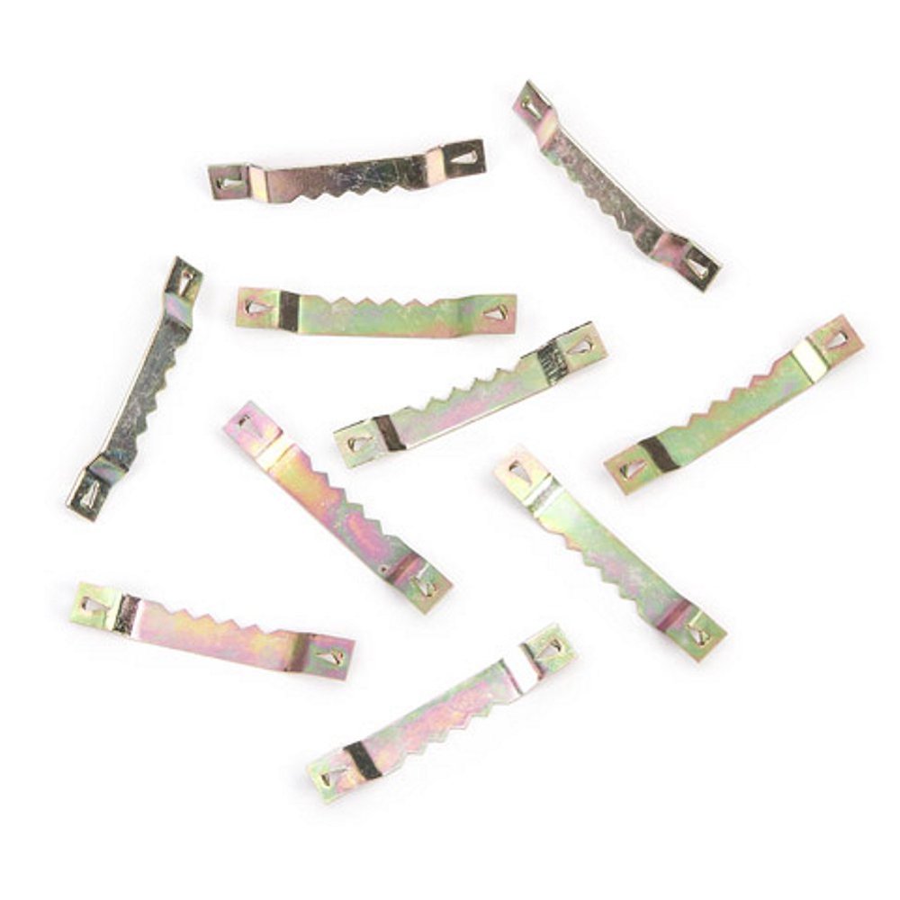 PushIn Sawtooth Hangers Nailless Silver 1 Pack of 10 pieces