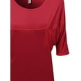 thumbnail image 3 of FashionOutfit Women's Short Sleeve Scoop Neck Bamboo Tops, 3 of 3