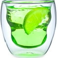 thumbnail image 3 of Curva Artisan Series Double Wall Beverage Glasses and Tumblers - Set of 4 Unique 8 oz Drinking Glasses, 3 of 5