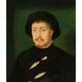 thumbnail image 3 of Corneille de Lyon 12x14 Black Modern Framed Museum Art Print Titled - Portrait of a Man (1520 - 1575), 3 of 5