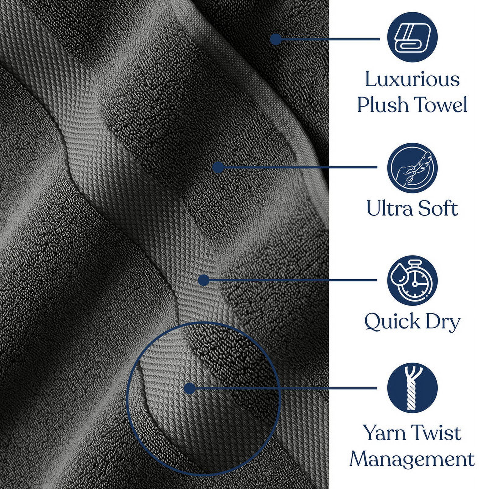 Delara Organic Cotton Luxuriously Plush Hand Towel Pack of 2 | GOTS & OEKO-TEX Certified | Premium Hotel Quality Towels | Feather Touch Technology|650 GSM Soft,Quick Dry & Ultra-Absorbent