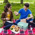 thumbnail image 5 of 4 Pack Bento Lunch Box 3 Compartment Lunch Containers for Adults,Plastic Divided Food Meal Prep Containers Reusable,for Work and Travel, 5 of 5