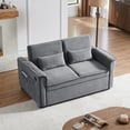 thumbnail image 3 of Modern Convertible Loveseat Sleeper Sofa with Adjustable Backrest & Pull-Out Twin Bed, High-Density Foam Cushions, Lumbar Support Pillows, Perfect for Small Apartments & Living Rooms, 500 lb Capacity, 3 of 9
