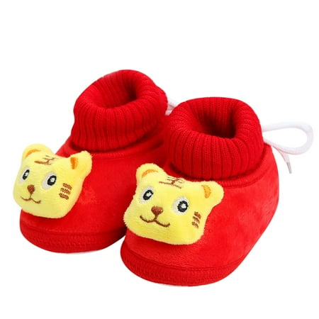 

JDEFEG Baby Boy Size 1 Shoes Winter Children Shoes for Boys and Girls Floor Shoes Non Slip Plush Warm and Comfortable Elastic Cartoon Tiger Chinese New Year Style Shoes Girls Size 5 Cotton B 12